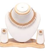 Jalebi design pearl choker necklace set