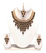 Black bridal necklace set