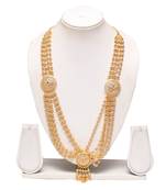 Gold layered long haram necklace