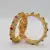 Gold Plated Stone Studded  Designer Set of 2 Bangles