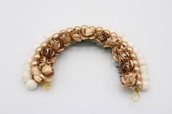 Gold Artificial Flower Gajra Hair Accessories for Women 2
