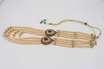 Long Pearl Jewellery Necklace For Men/Groom For Wedding Wear( 5