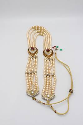 Long Pearl Jewellery Necklace For Men/Groom For Wedding Wear( 6