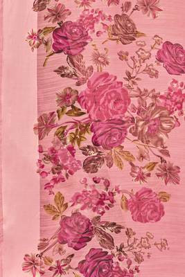 Pink woven cotton saree with blouse 4