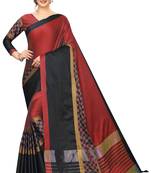 Multicolor woven cotton saree with blouse