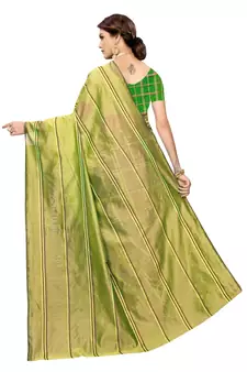 Multicolor woven cotton saree with blouse