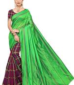 Multicolor woven cotton saree with blouse