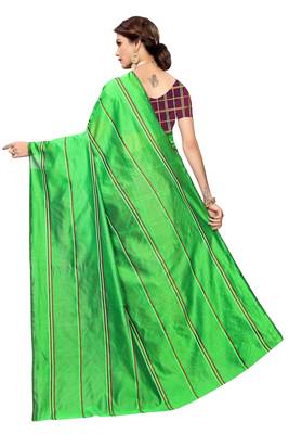 Multicolor woven cotton saree with blouse 4