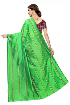Multicolor woven cotton saree with blouse