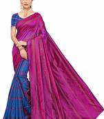 Multicolor woven cotton saree with blouse