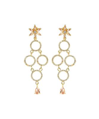 Orange Artificial earring 1