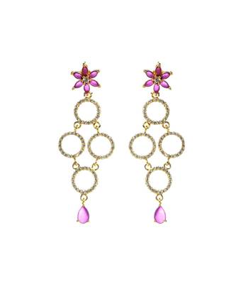 Pink Artificial earring 1