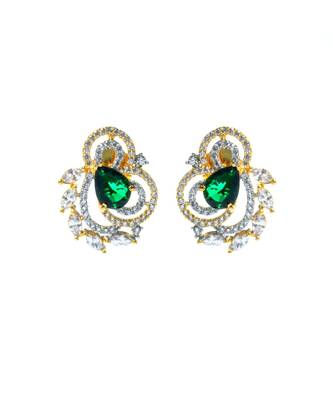 GreenArtificial earring 1