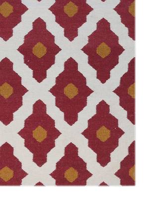 Flat Woven Zara Area Rug 5'x8' Marsala for Home 3