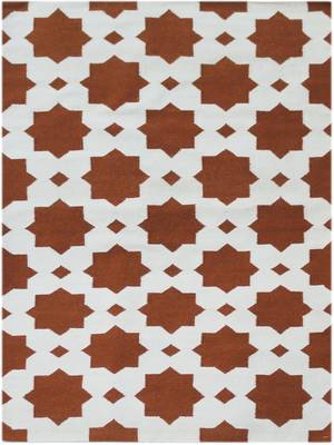 Flat Woven Rug 5'x8' Orange For best Home Interior 2