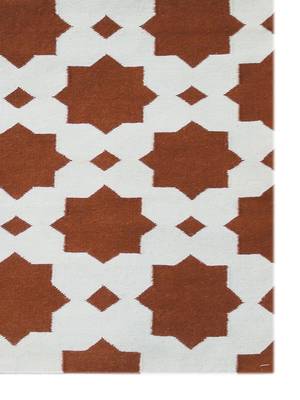 Flat Woven Rug 5'x8' Orange For best Home Interior 3