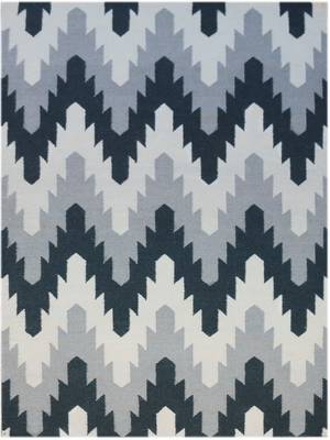 Zara Modern Area Rug Flat Woven 5'x8' Grey 2