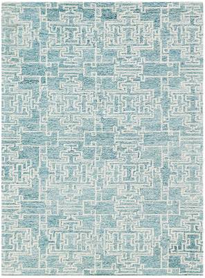 Hand Tufted Modern Area Rug 5'x8' Aqua Blue Best Rug For Living/Bedroom 2