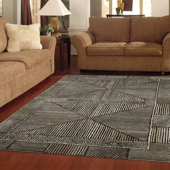 Hand Tufted Rug for Home D  cor 5'x8' Natural Brown 1