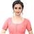 Pink embroidered net saree with blouse