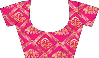 Divaastha Pink Georgette Chiffon Blend Floral Saree with Blouse Piece ( CCSDOLLYFLOWERPINK. ) 4