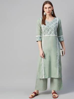 Grey printed cotton cotton-kurtis 5