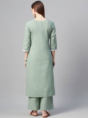 Green printed cotton ethnic-kurtis 3