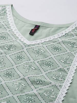 Green printed cotton ethnic-kurtis 4