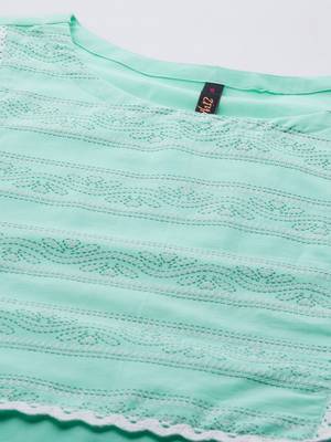 Green printed cotton ethnic-kurtis 4