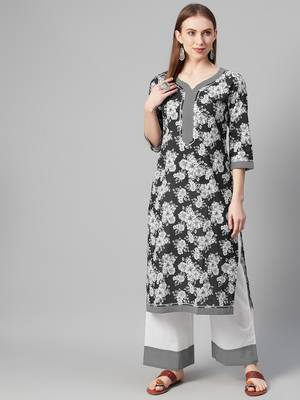 Green printed cotton cotton-kurtis 1