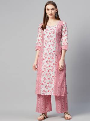 Red printed cotton cotton-kurtis 1