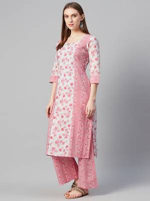 Red printed cotton cotton-kurtis 2
