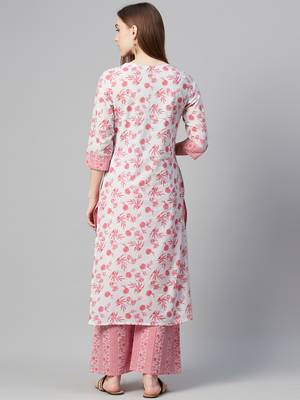 Red printed cotton cotton-kurtis 3