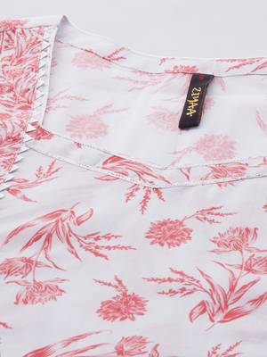 Red printed cotton cotton-kurtis 4