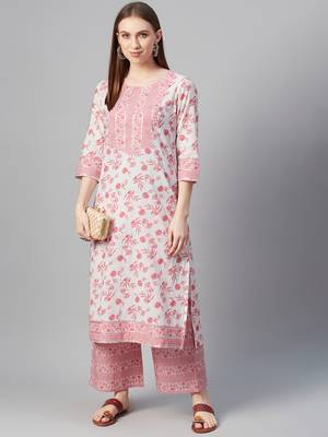 Red printed cotton ethnic-kurtis 5
