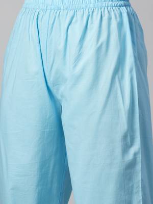 Blue printed cotton ethnic-kurtis 5