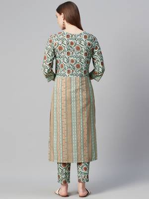 Multicolor printed cotton ethnic-kurtis 3