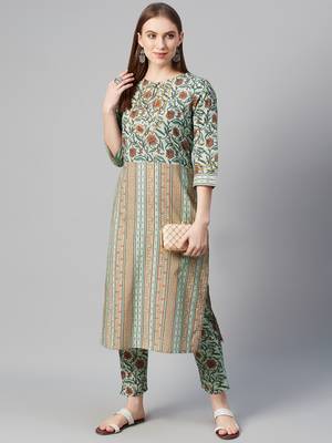 Multicolor printed cotton ethnic-kurtis 5