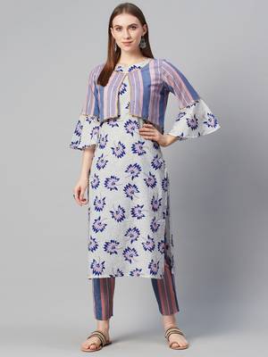 Pink printed cotton cotton-kurtis 1