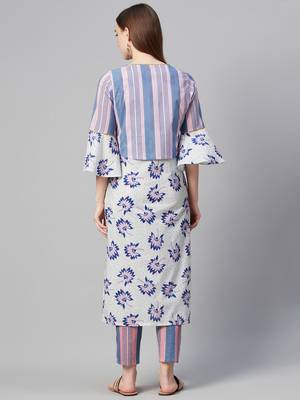 Pink printed cotton cotton-kurtis 3