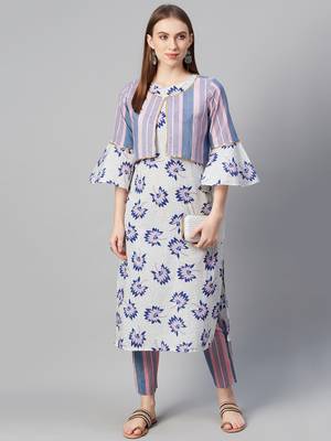 Pink printed cotton cotton-kurtis 5
