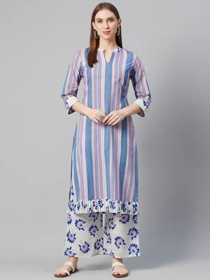 Pink printed cotton cotton-kurtis 1