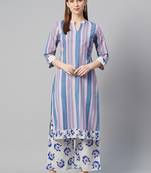 Pink printed cotton cotton-kurtis