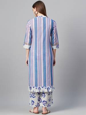 Pink printed cotton cotton-kurtis 3