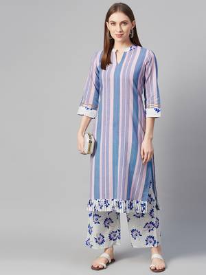 Pink printed cotton cotton-kurtis 5