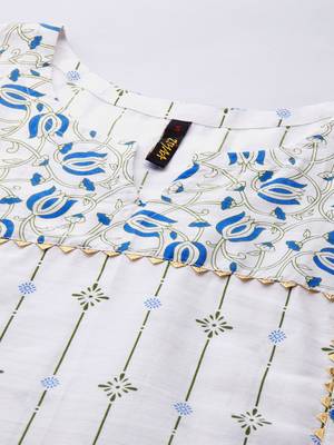 White printed cotton ethnic-kurtis 4