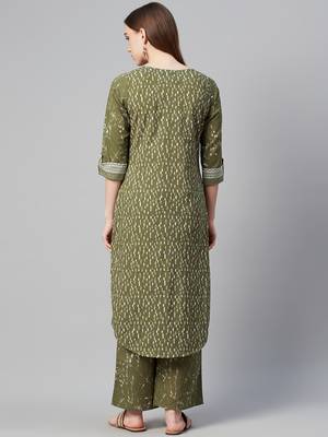 Green printed cotton ethnic-kurtis 3