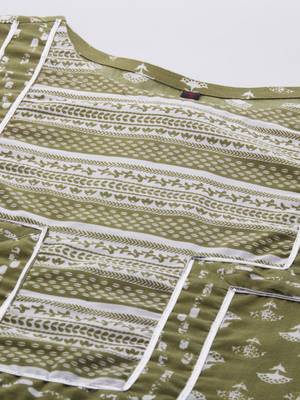 Green printed cotton cotton-kurtis 4