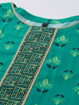 Green printed cotton cotton-kurtis 4