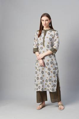 Green printed cotton kurtas-and-kurtis 5